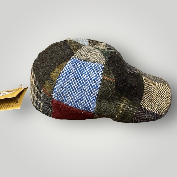 Hannah Hats Vintage  Patchwork Tweed Cap 100% Wool Made in Ireland Sz M - Picture 9 of 12